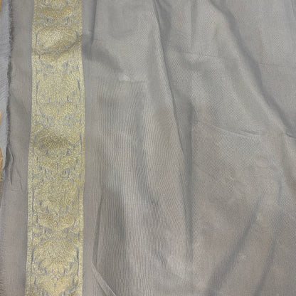 Celestial Silver: The Luxe Grey Summer Silk Couture Sari by Shades Of Banaras - banarasi - banarasi saree shop - banarasi saree manufacturers - banarasi saree wholesale - banaraasi sarees - banarasi sari - banarasi saris - silk saree - silk sari - wedding saree - wedding sari - designer sari - wedding collection - gifting