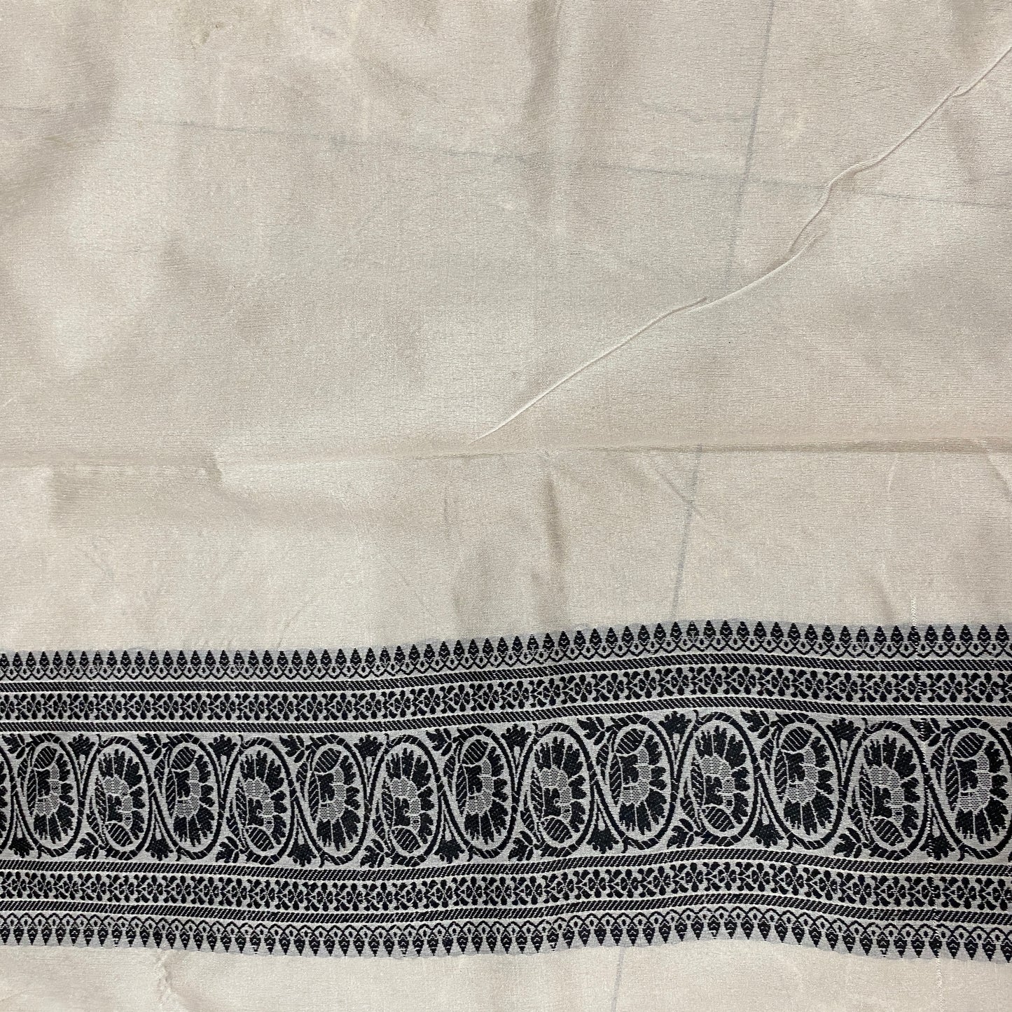 Ivory Mist Luxe Banarasi Sari – Handwoven Pure Cotton Elegance by Shades Of Banaras - banarasi - banarasi saree shop - banarasi saree manufacturers - banarasi saree wholesale - banaraasi sarees - banarasi sari - banarasi saris - silk saree - silk sari - wedding saree - wedding sari - designer sari - wedding collection - gifting