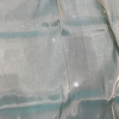 Luxe Seafoam Shikaargaah: Handwoven Pure Tissue Silk Banarasi Saree by Shades Of Banaras - banarasi - banarasi saree shop - banarasi saree manufacturers - banarasi saree wholesale - banaraasi sarees - banarasi sari - banarasi saris - silk saree - silk sari - wedding saree - wedding sari - designer sari - wedding collection - gifting