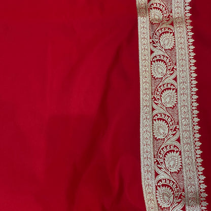 The Crimson Luxe: All-Over Buti Pure Satin Silk Banarasi Saree by Shades Of Banaras - banarasi - banarasi saree shop - banarasi saree manufacturers - banarasi saree wholesale - banaraasi sarees - banarasi sari - banarasi saris - silk saree - silk sari - wedding saree - wedding sari - designer sari - wedding collection - gifting