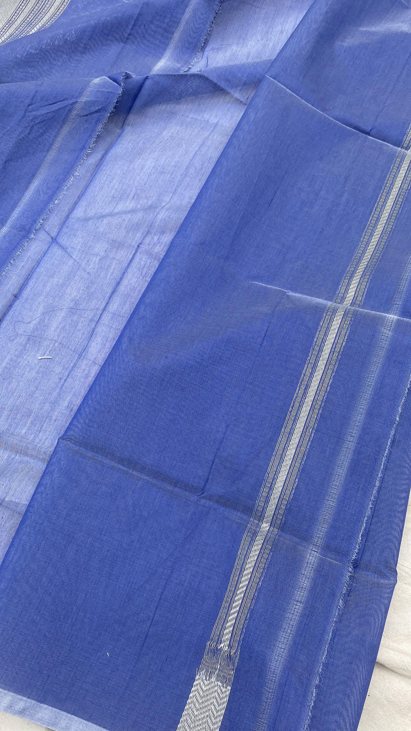 Handwoven Blue Pure Banarasi Cotton Sari by Shades Of Benares - banarasi - banarasi saree shop