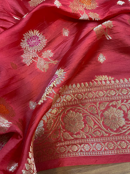 Exquisite Craftsmanship: The Handloom Banarasi Saree by Shades Of Benares - banarasi - banarasi saree shop