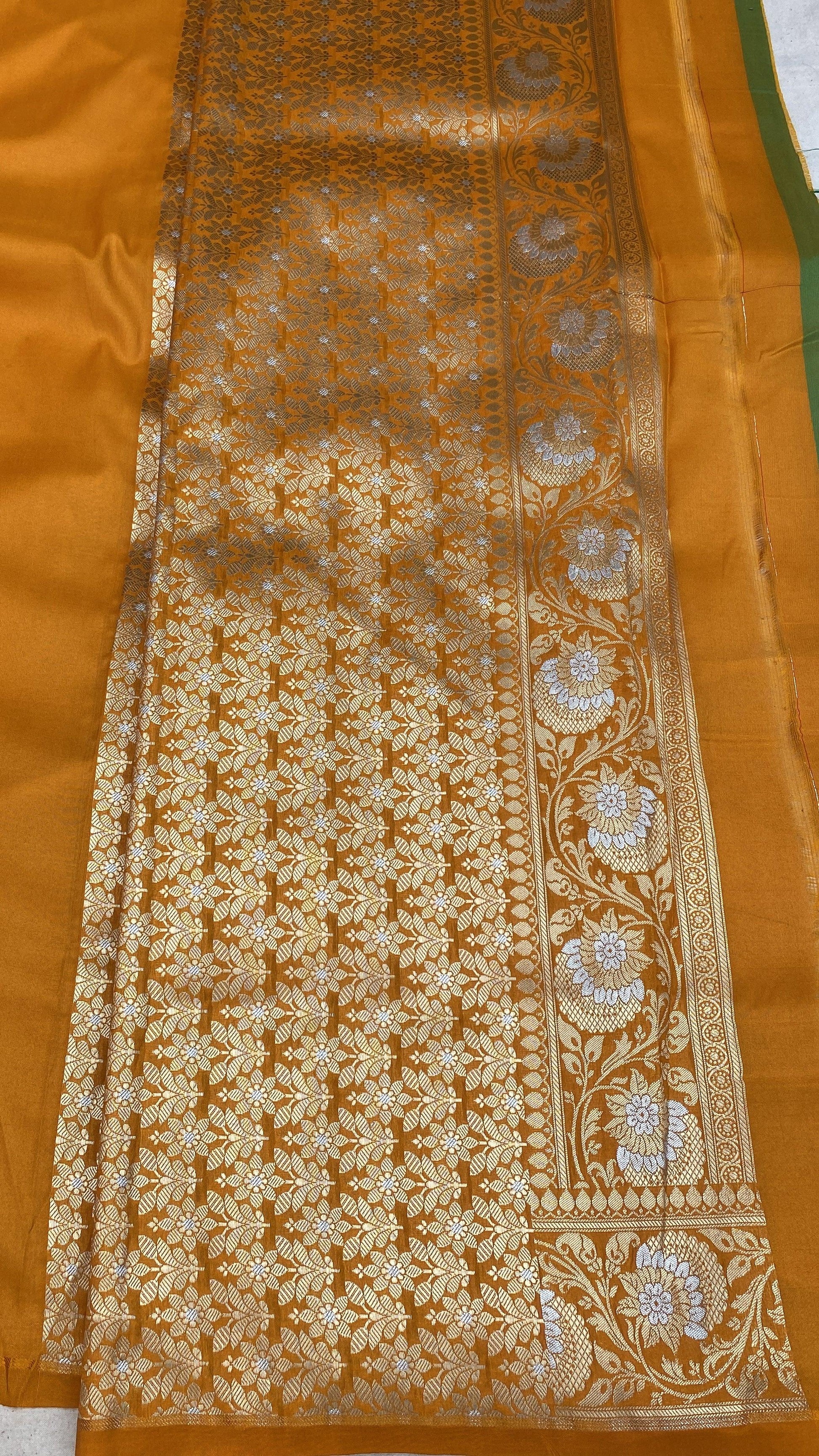 Handwoven Rangkaat Pure Banarasi Silk Sari by Shades Of Benares - banarasi - banarasi saree shop