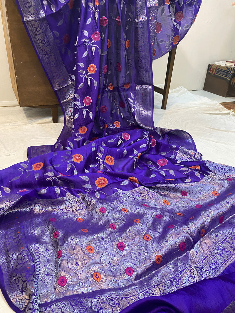 Regal Handloom Banarasi Saree in Purple Pure Silk