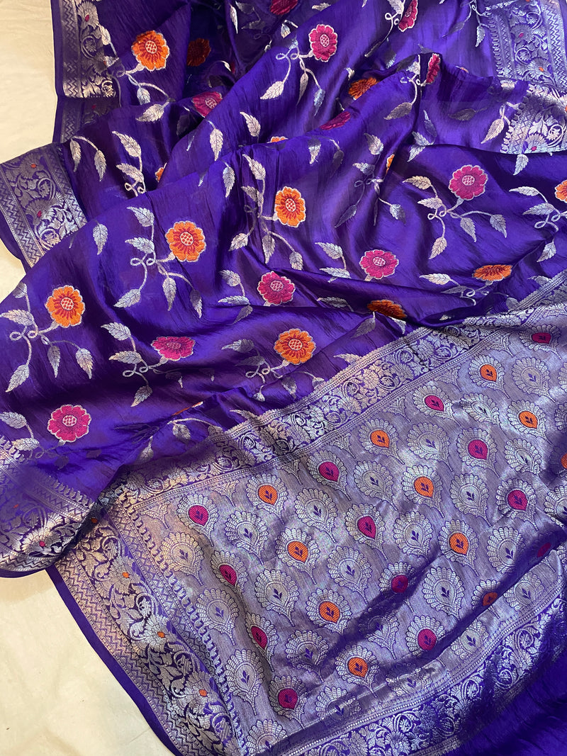 Regal Handloom Banarasi Saree in Purple Pure Silk