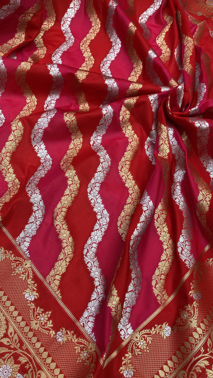 Handwoven Rangkaat Pure Banarasi Silk Sari by Shades Of Benares - banarasi - banarasi saree shop