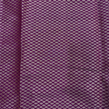 Royal Purple Handwoven Zari Stripe Luxe Banarasi Saree
