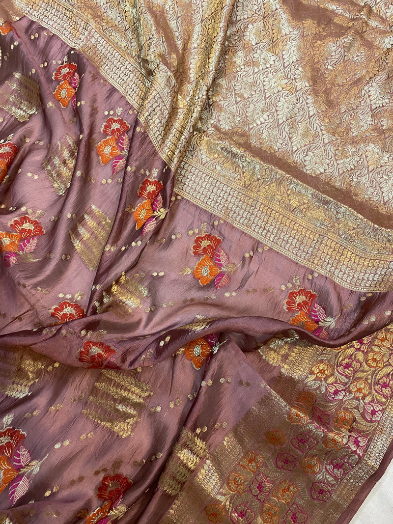 Regal Sophistication: The English Purple Banarasi Saree by Shades Of Benares - banarasi - banarasi saree shop