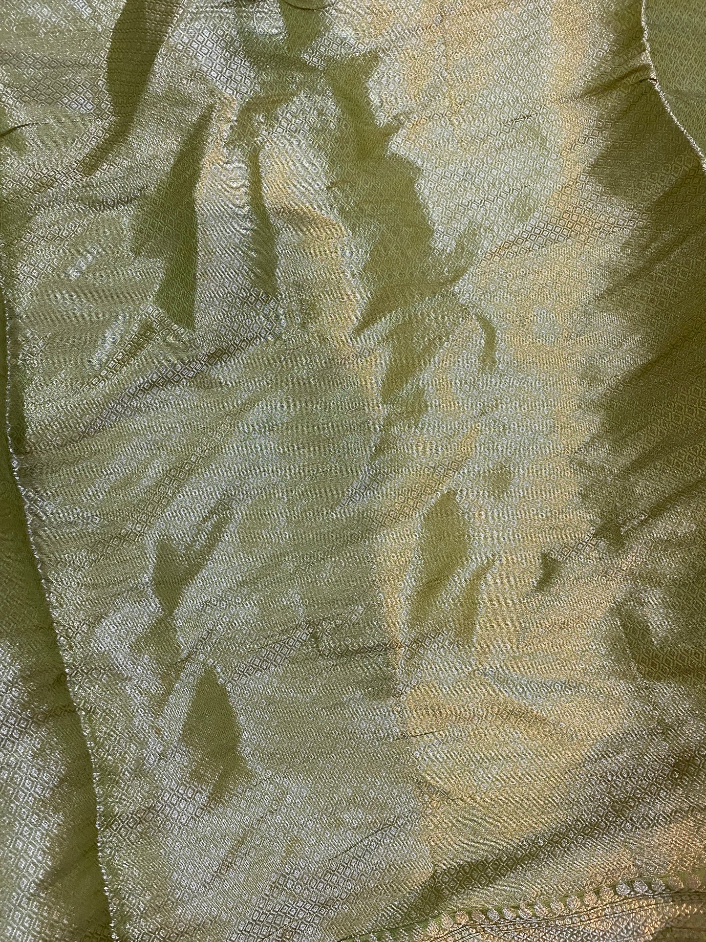 Lush Elegance: The Leaf Green Banarasi Saree by Shades Of Benares - banarasi - banarasi saree shop