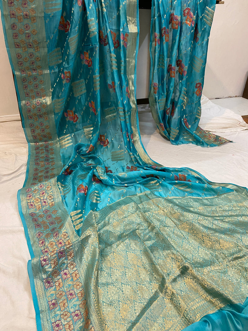 Ethereal Beauty: The Sky Blue Banarasi Saree by Shades Of Benares - banarasi - banarasi saree shop