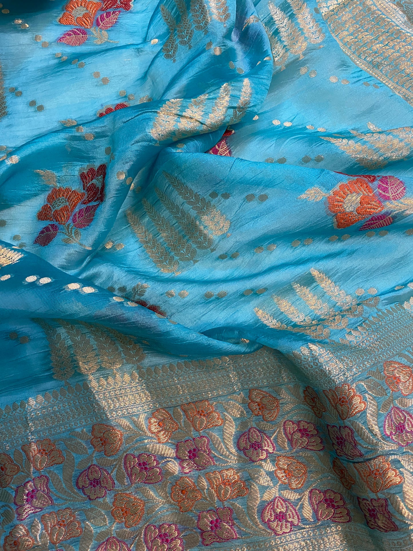 Ethereal Beauty: The Sky Blue Banarasi Saree by Shades Of Benares - banarasi - banarasi saree shop