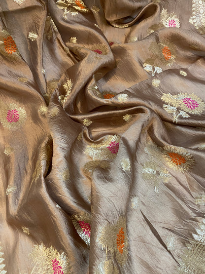 Warm Elegance: The Coffee Brown Banarasi Saree by Shades Of Benares - banarasi - banarasi saree shop