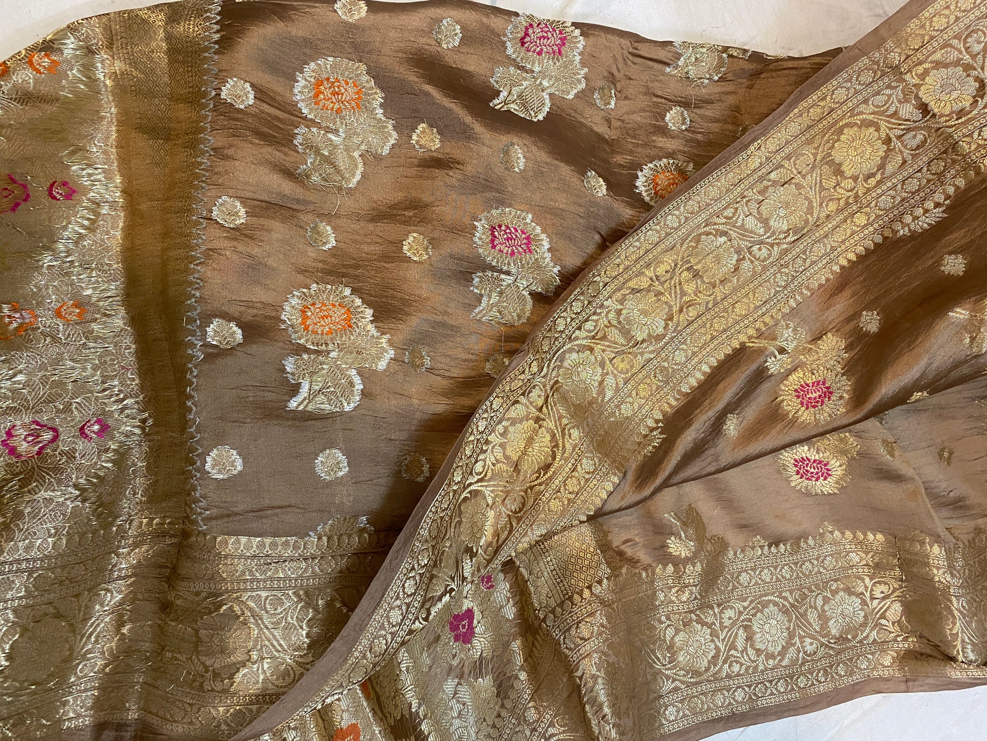 Warm Elegance: The Coffee Brown Banarasi Saree by Shades Of Benares - banarasi - banarasi saree shop