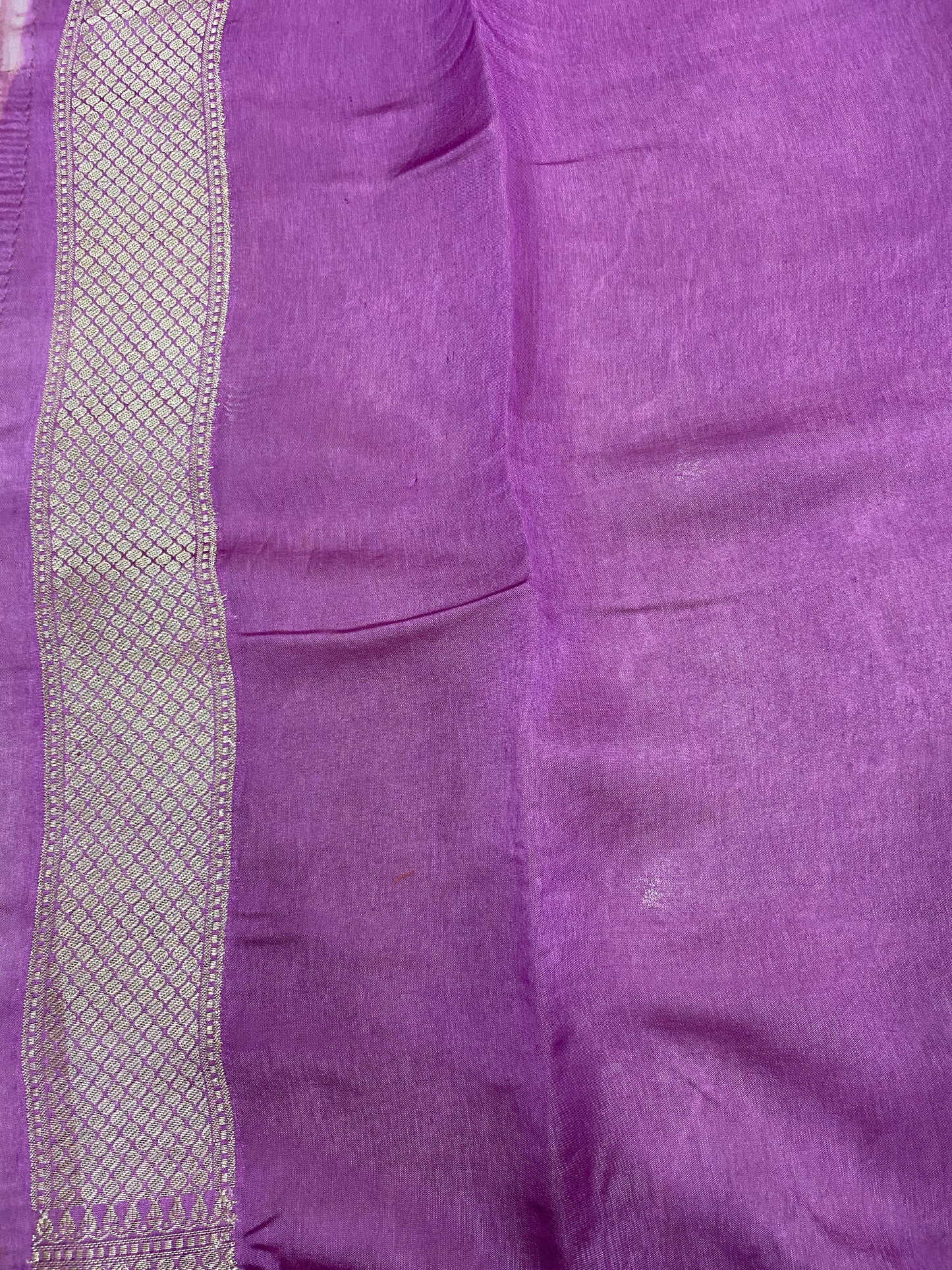Lavender Luxe Pure Mango Silk Rangkaat Saree with Bandhej
