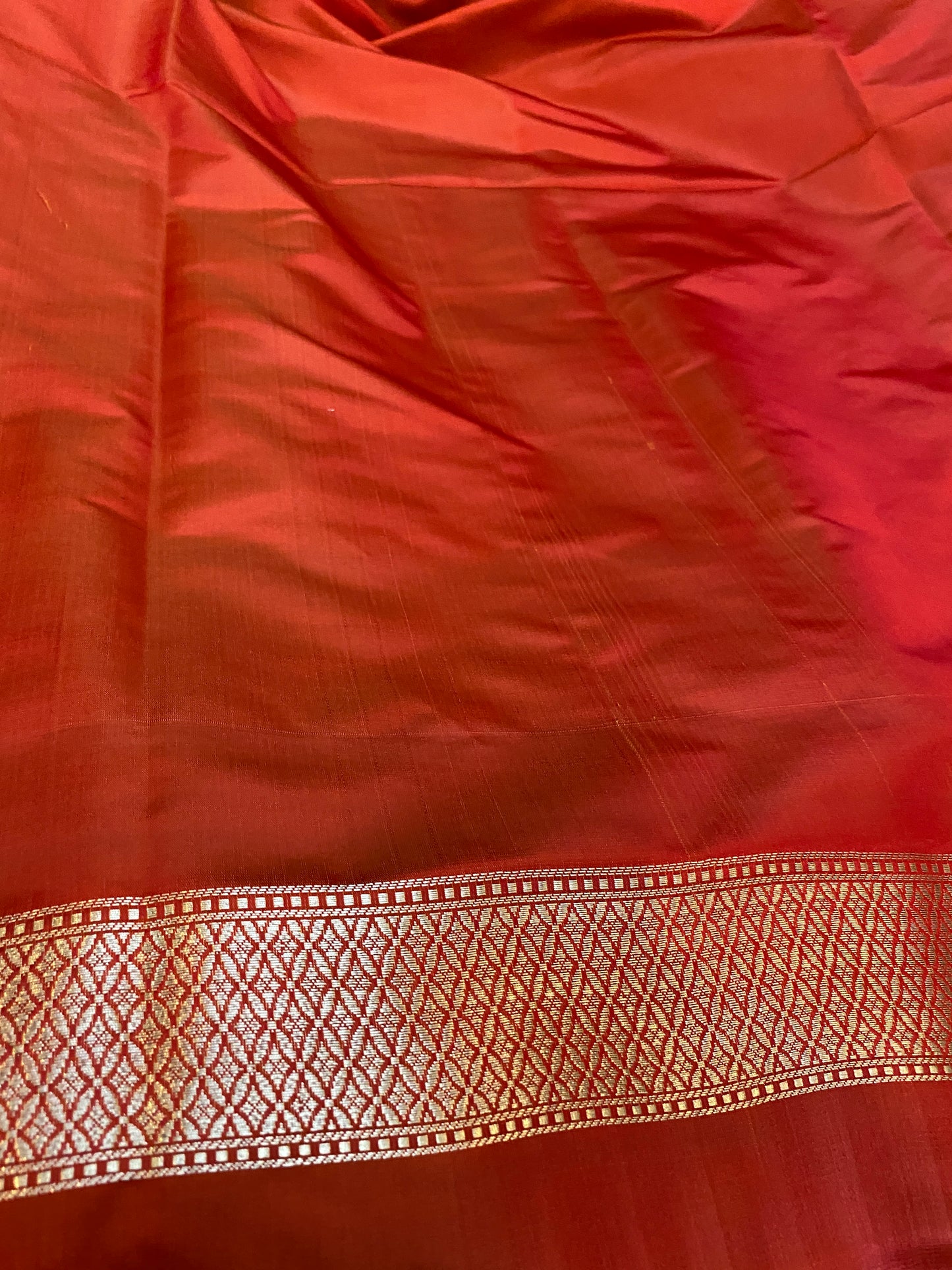 Radiant Fusion: Pinkish Orange Pure Katan Silk Banarasi Saree by Shades Of Benares - banarasi - banarasi saree shop