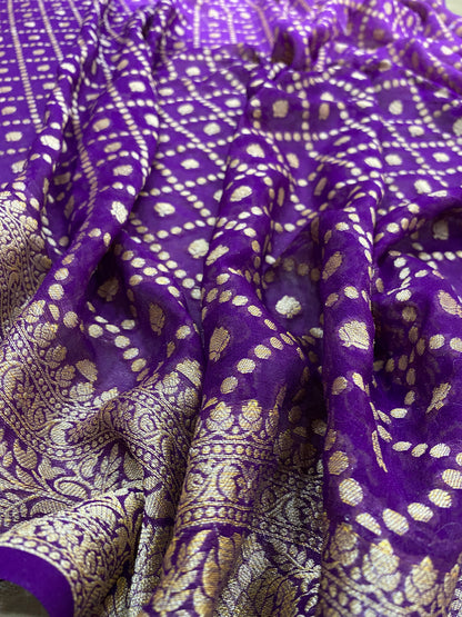 The Viola Couture | Pure Khaddi Georgette Banarasi Saree by Shades Of Banaras - banarasi - banarasi saree shop - banarasi saree manufacturers - banarasi saree wholesale - banaraasi sarees - banarasi sari - banarasi saris - silk saree - silk sari - wedding saree - wedding sari - designer sari - wedding collection - gifting