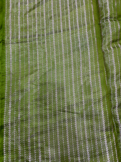 Verde Splendida Luxe Pure Katan Silk Banarasi Saree In Minakari Jaal