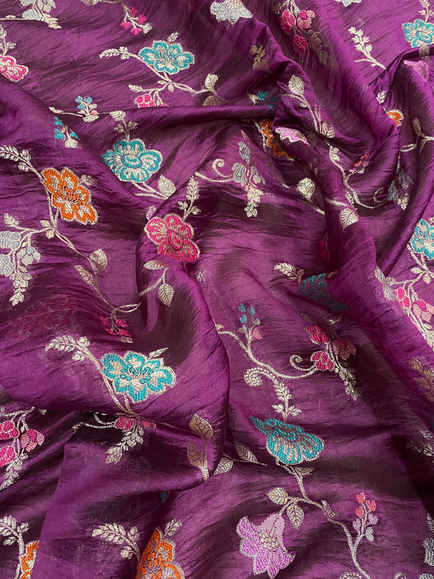 Vino Nobile Couture Pure Katan Silk Banarasi Saree In Minakari Jaal