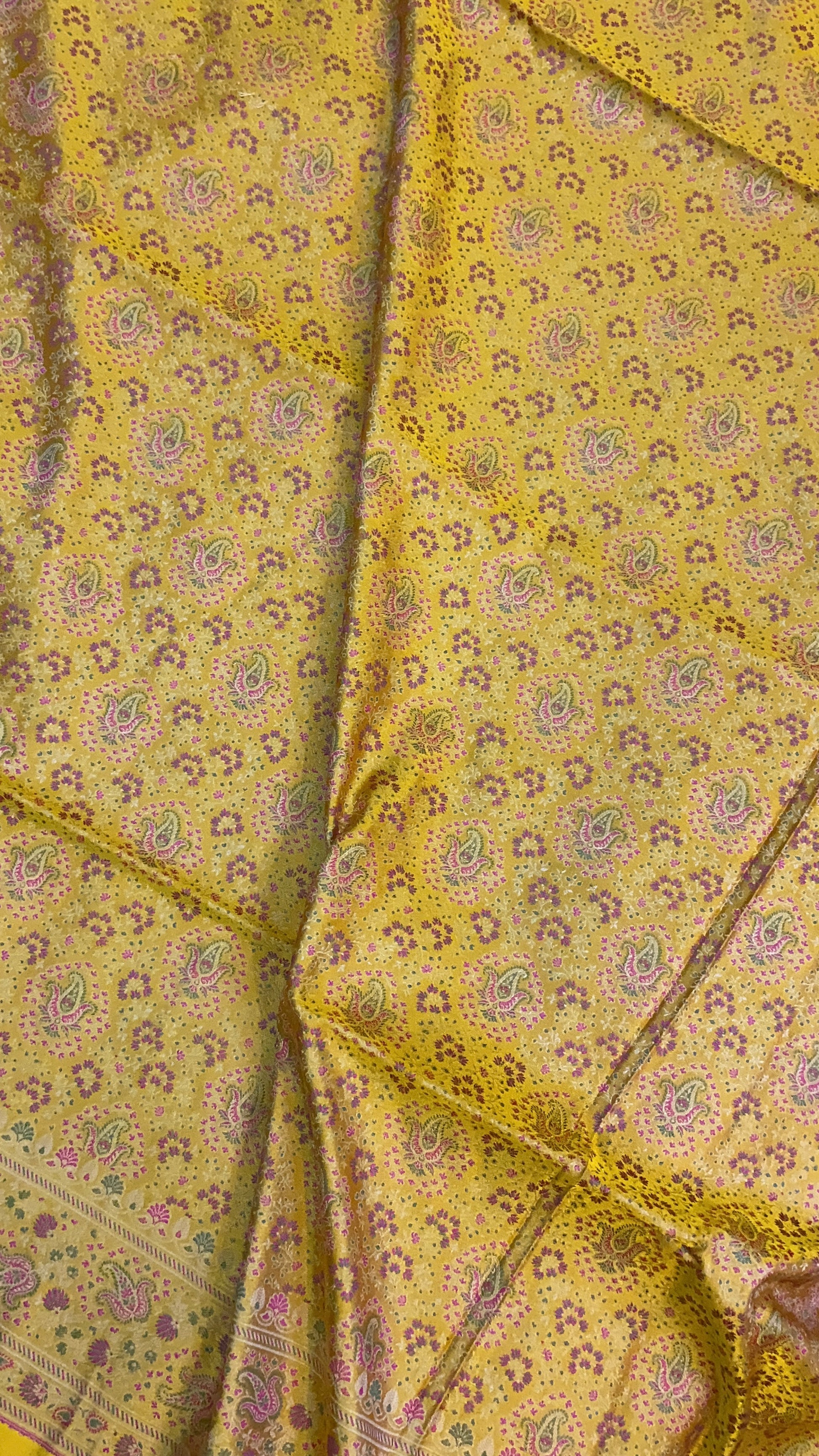 Exquisite Elegance: The Yellow Pure Silk Banarasi Saree by Shades Of Benares - banarasi - banarasi saree shop