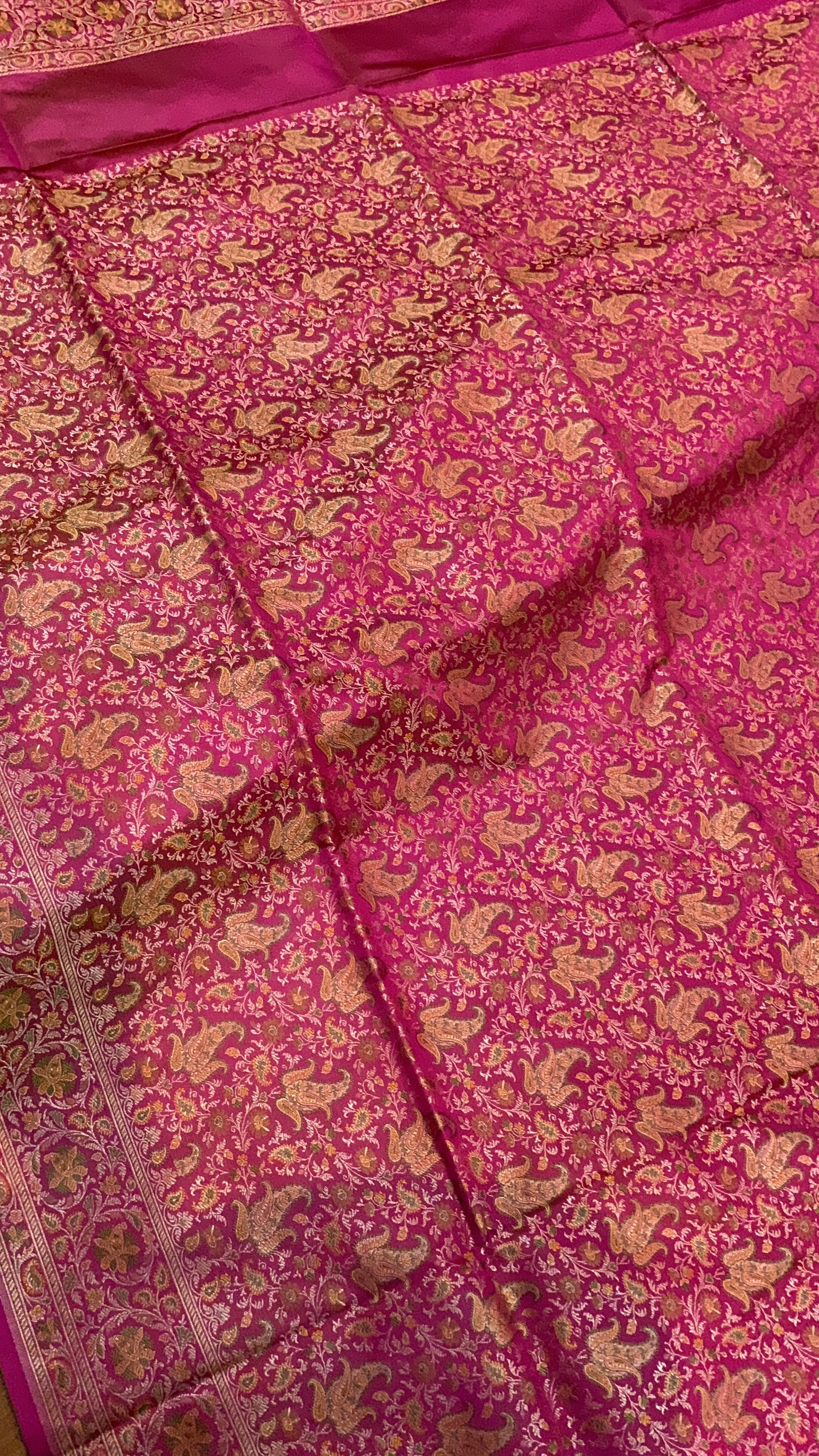 The Pink Pure Silk Banarasi Saree by Shades Of Benares - banarasi - banarasi saree shop