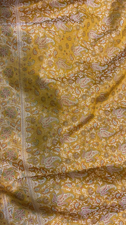 The Yellow Pure Silk Banarasi Saree by Shades Of Benares - banarasi - banarasi saree shop