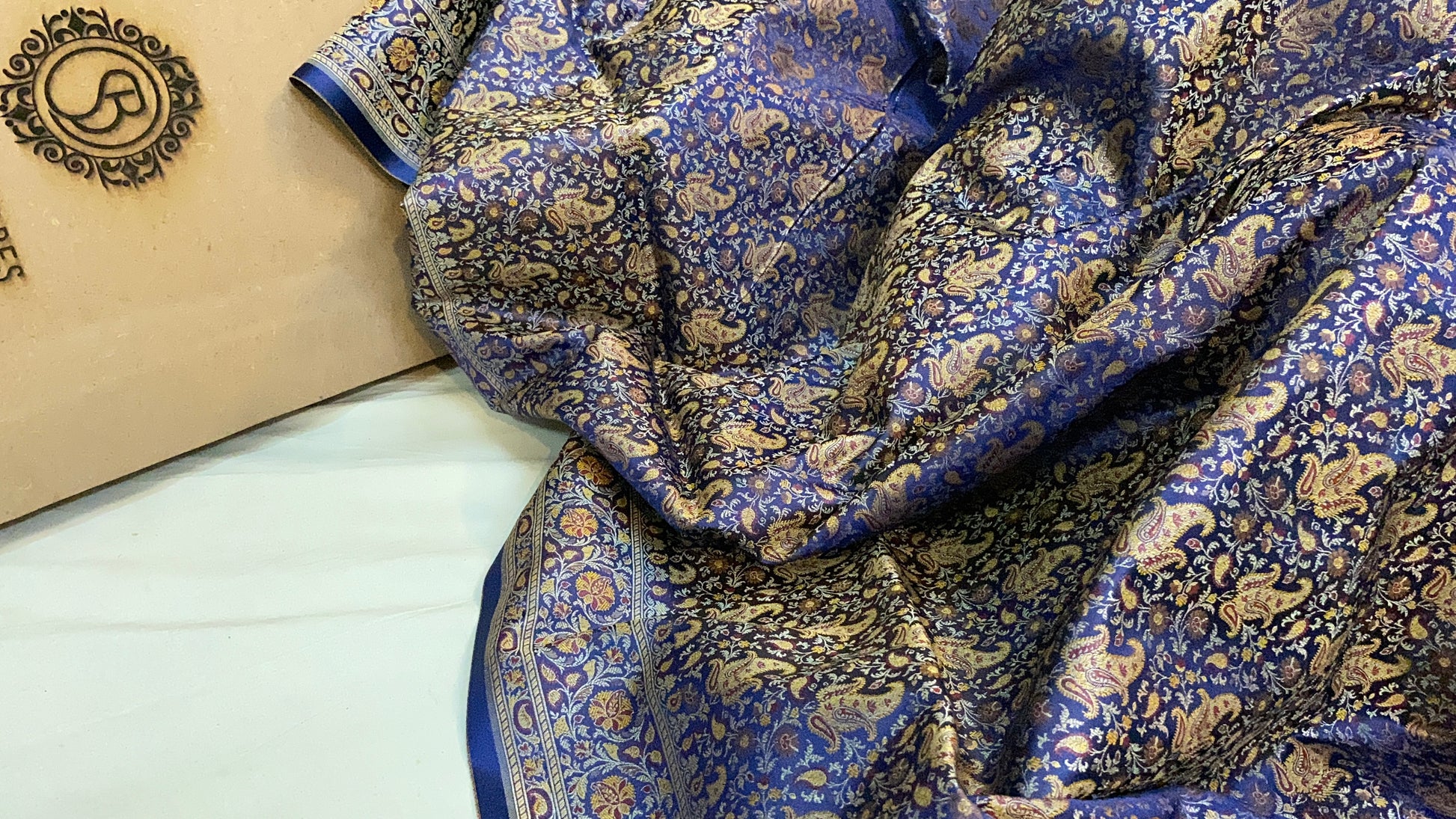 Enchanting Elegance: The Blue Pure Silk Banarasi Saree by Shades Of Benares - banarasi - banarasi saree shop