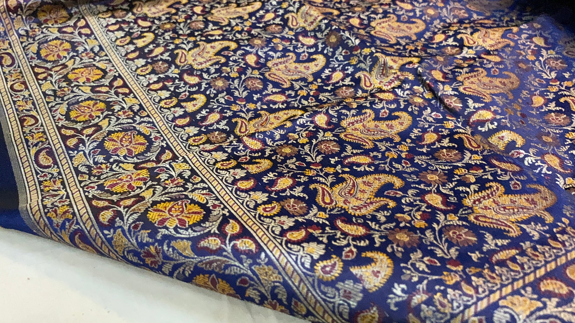 Enchanting Elegance: The Blue Pure Silk Banarasi Saree by Shades Of Benares - banarasi - banarasi saree shop