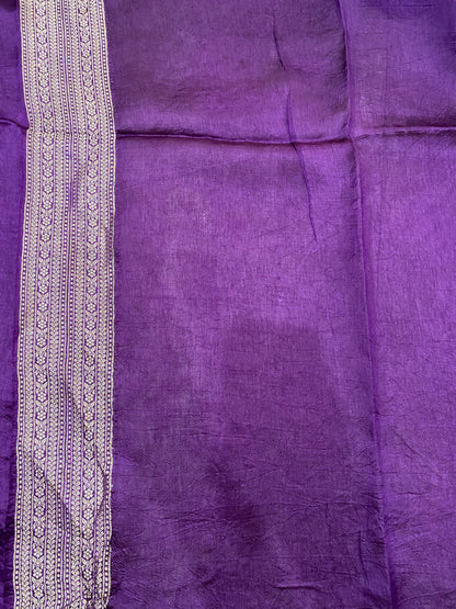Viola Fiorita Cutwork Butis Couture Pure Cotton Silk Banarasi Saree