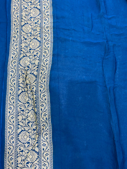 Blu Incanto Jaal Couture Pure Chiffon Banarasi Saree