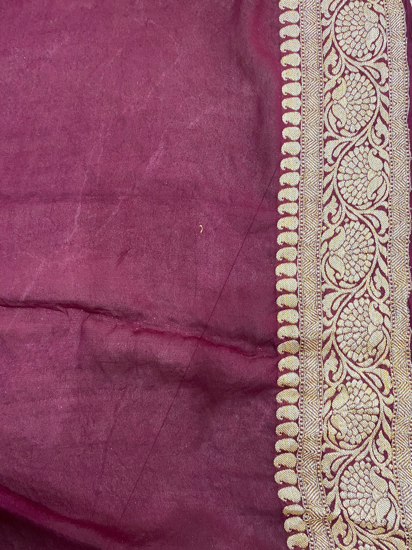 Vino Nobile Striped Couture Pure Chiffon Banarasi Saree