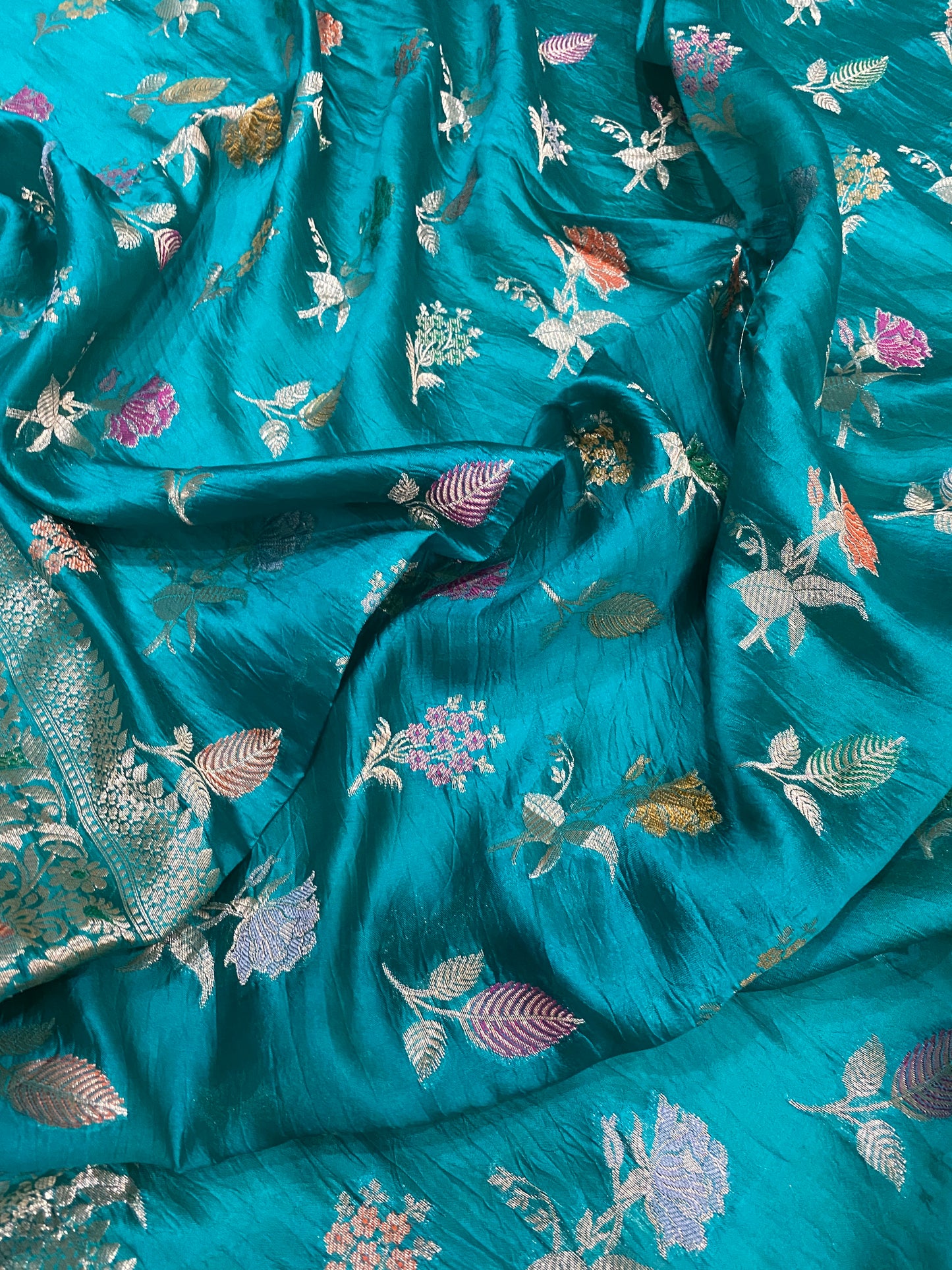 Celeste Bella Meenakaari Couture Pure Dupion Silk Banarasi Saree