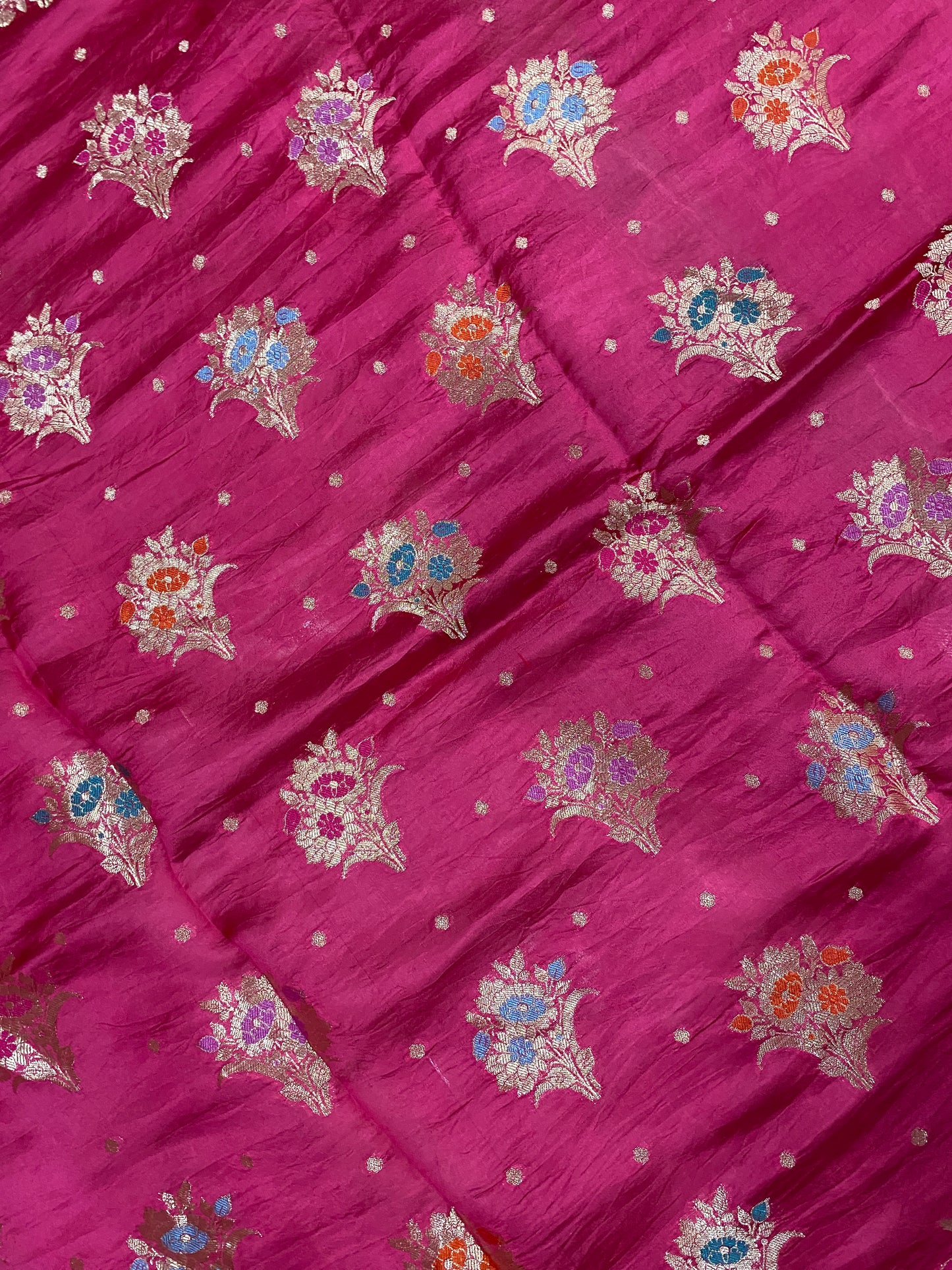 Magenta Regale Meenakaari Couture Pure Dupion Silk Banarasi Saree