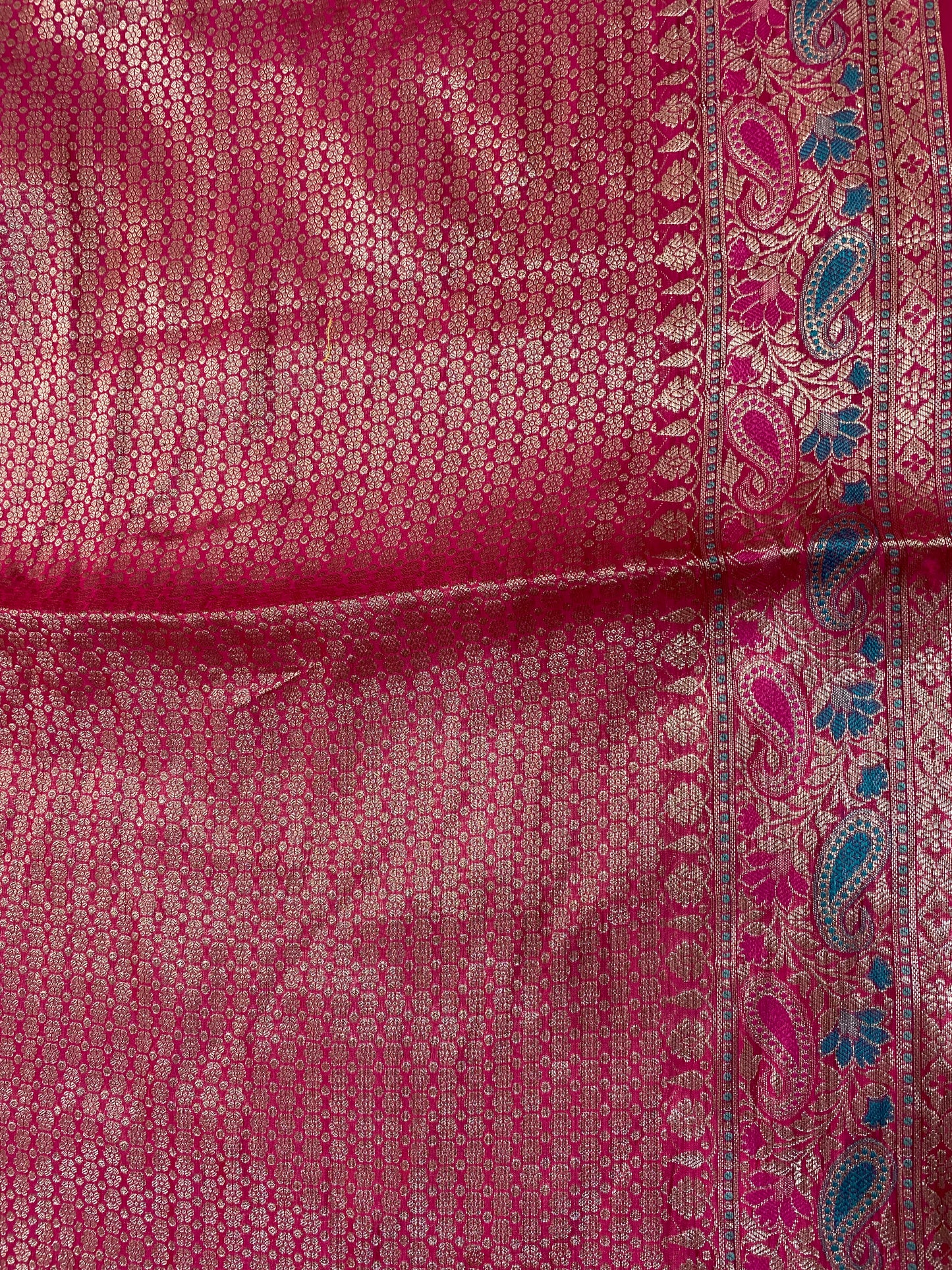 Magenta Regale Meenakaari Couture Pure Dupion Silk Banarasi Saree