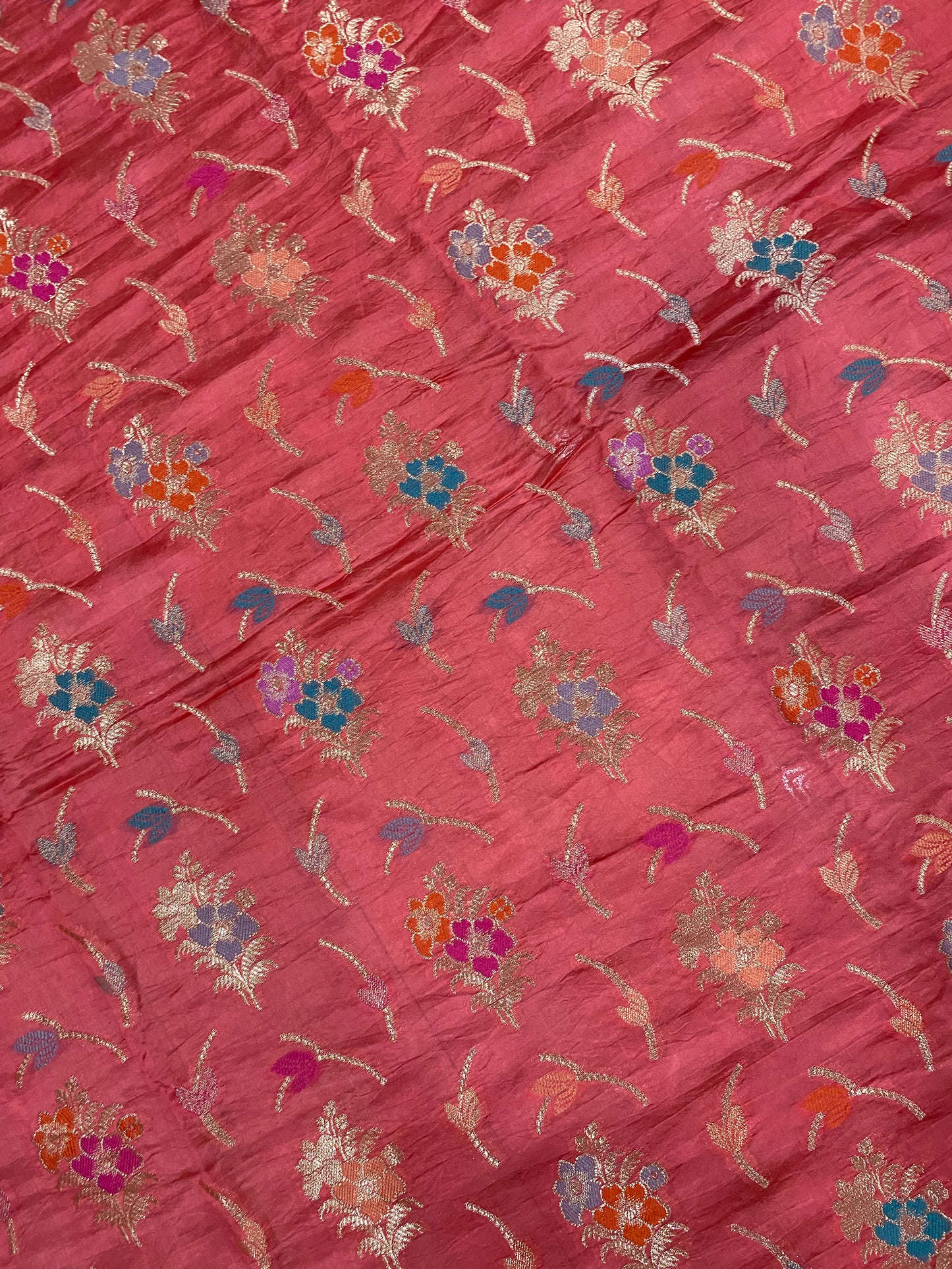 Corallo Dolce Meenakaari Couture Pure Dupion Silk Banarasi Saree