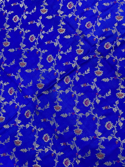 Blu Rampicante Meenakaari Couture Pure Dupion Silk Banarasi Saree