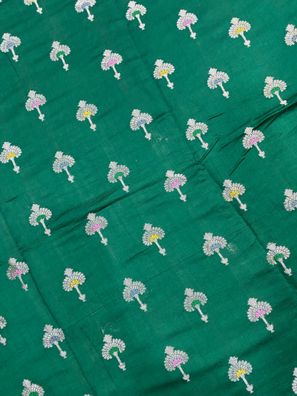 Smeraldo Botanica Meenakaari Couture Pure Dupion Silk Banarasi Saree