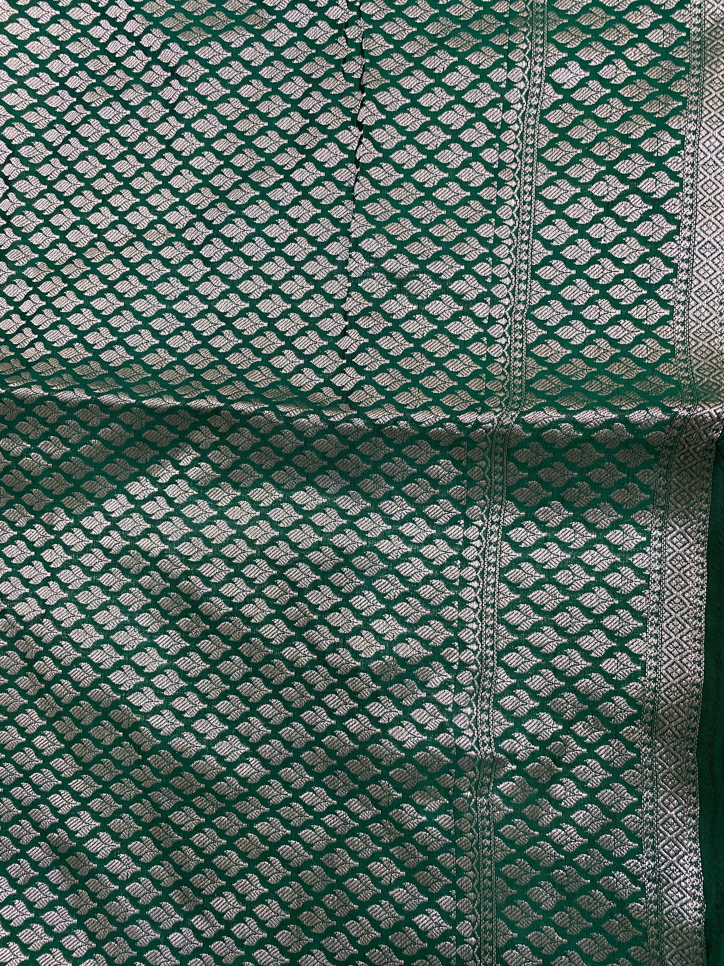 Smeraldo Botanica Meenakaari Couture Pure Dupion Silk Banarasi Saree