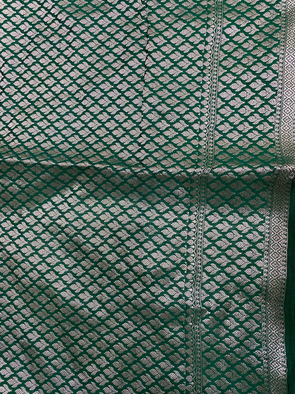 Smeraldo Botanica Meenakaari Couture Pure Dupion Silk Banarasi Saree
