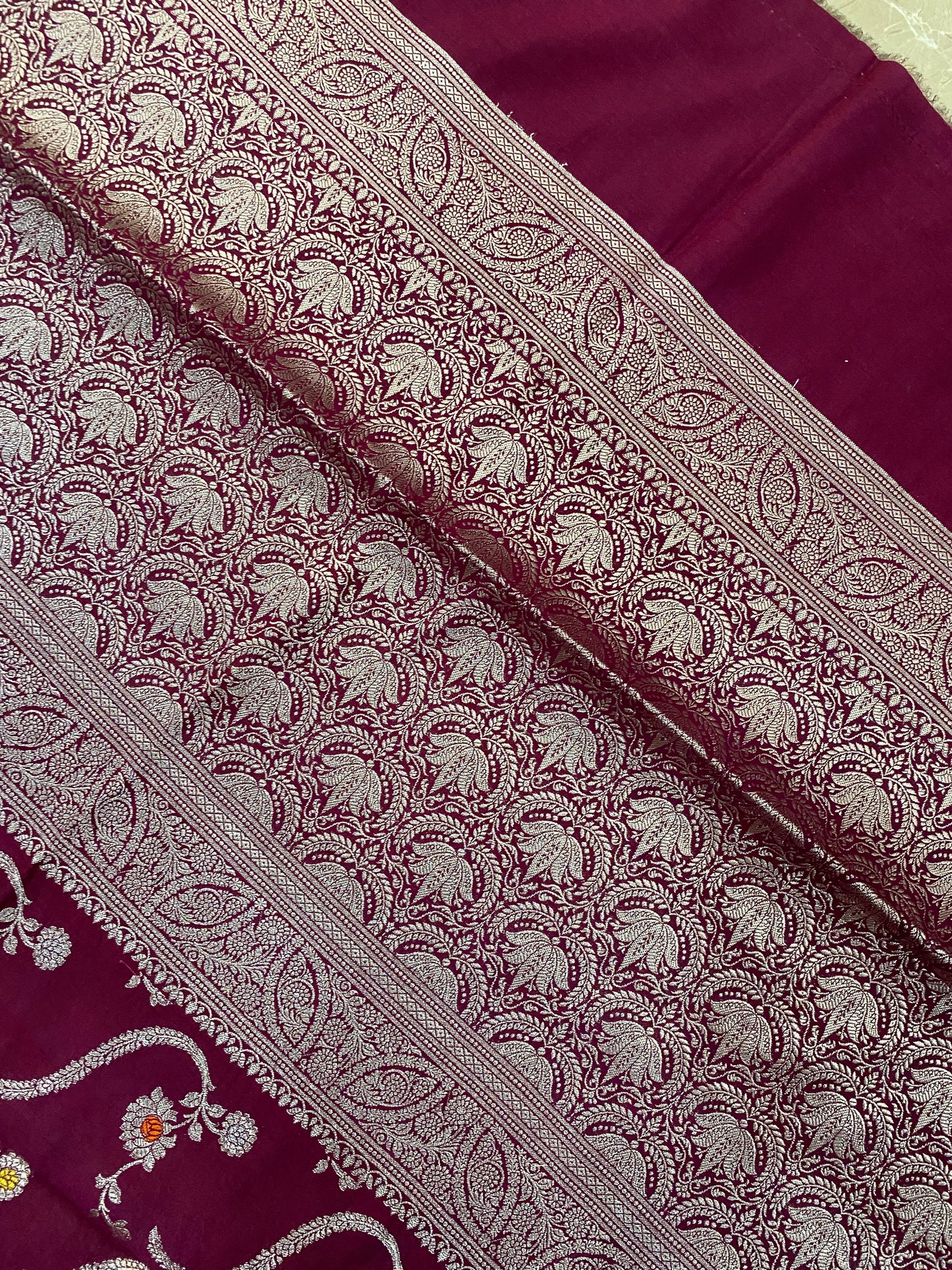 Vino Intreccio Meenakaari Couture Pure Dupion Silk Banarasi Saree