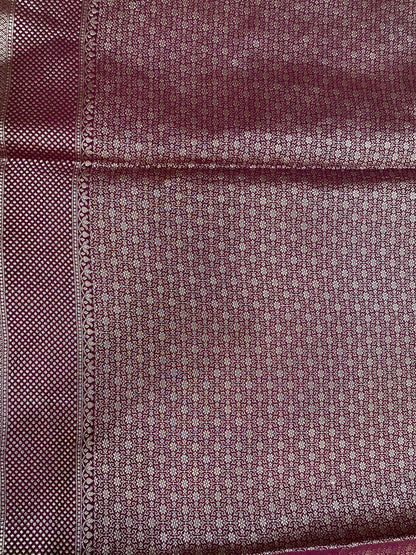Vino Intreccio Meenakaari Couture Pure Dupion Silk Banarasi Saree
