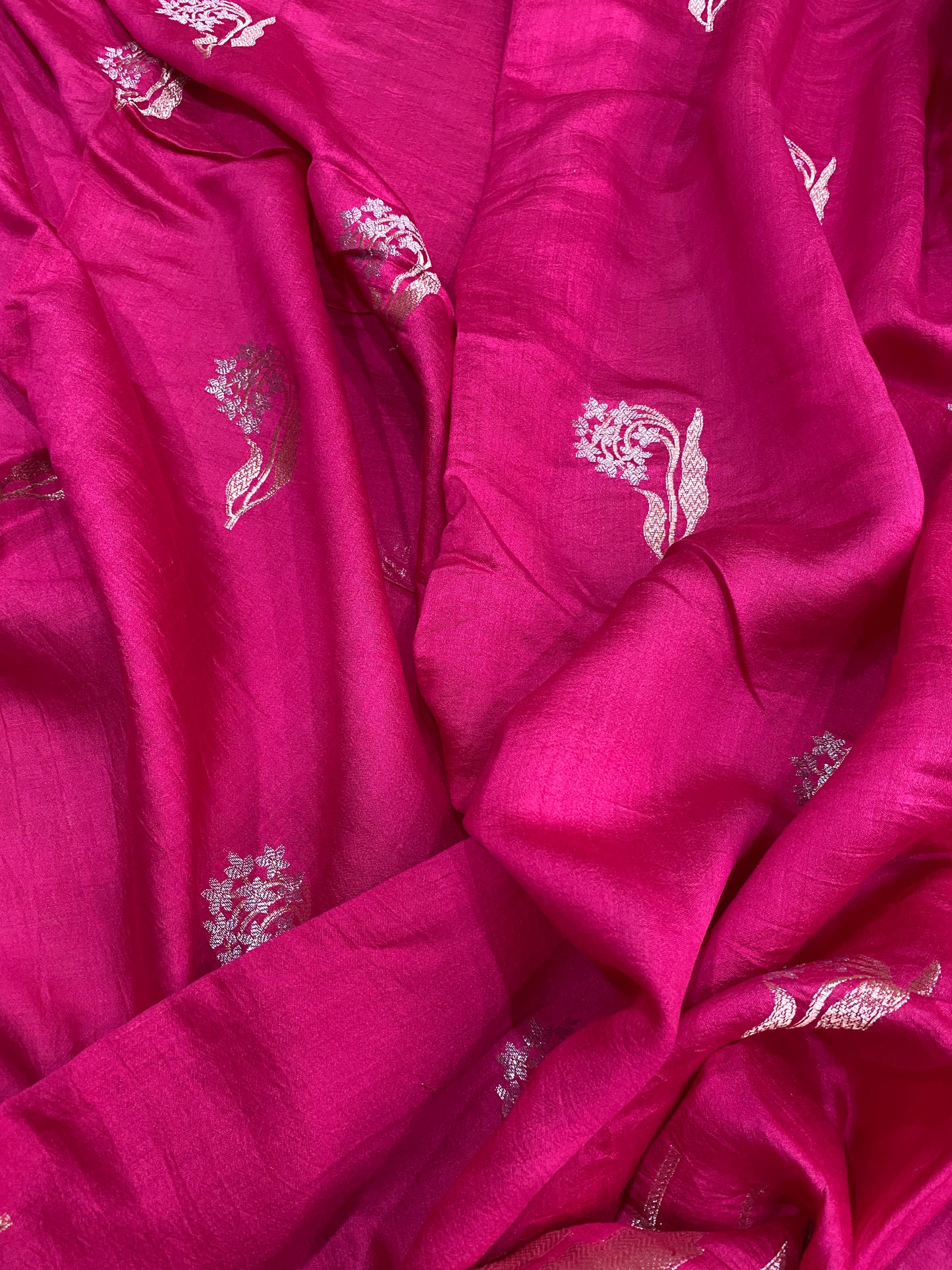 Magenta Raggio Sona Rupa Couture Pure Dupion Silk Banarasi Saree