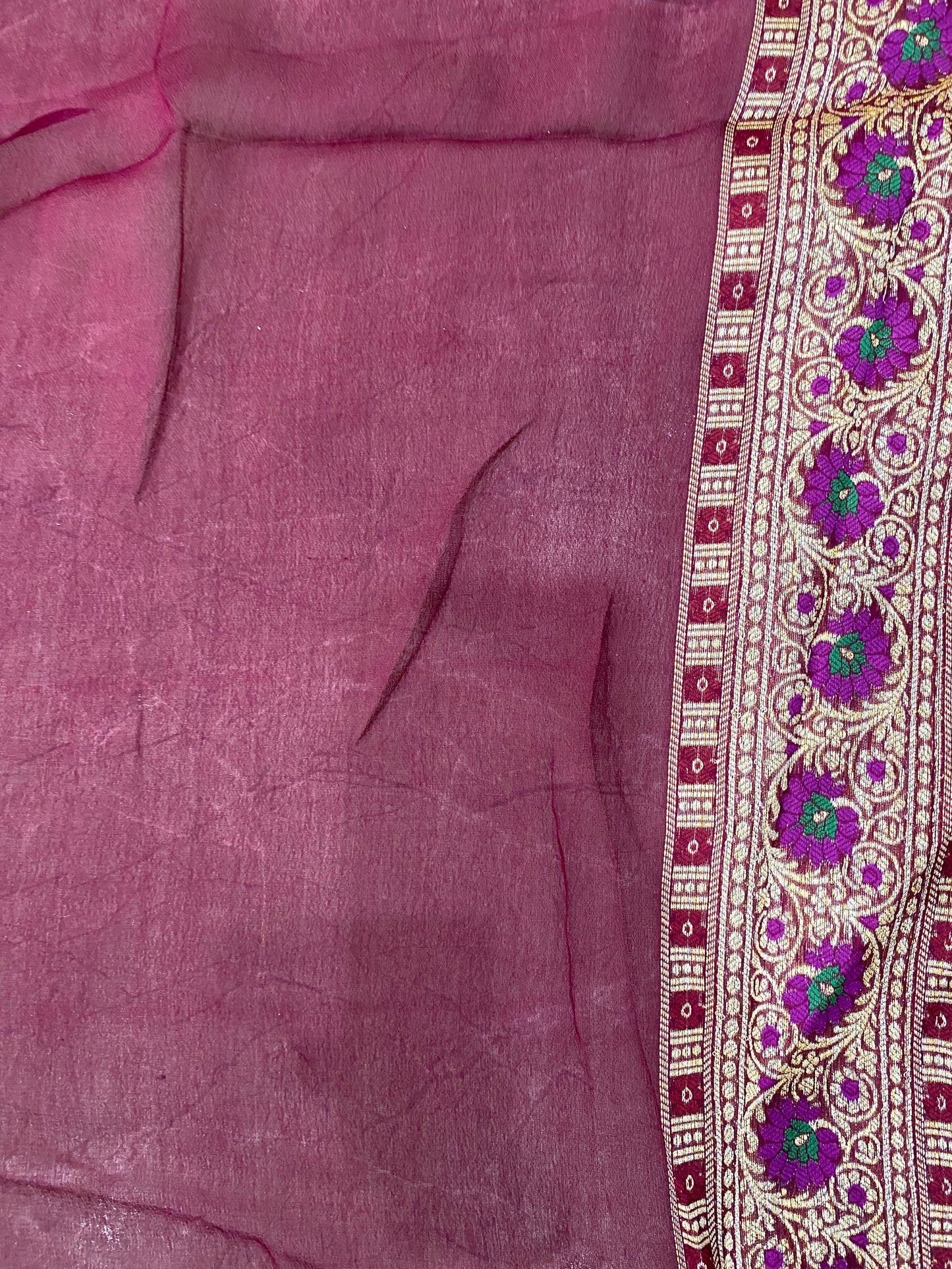 Vino Regale Pekhwa Couture Pure Khaddi Chiffon Banarasi Saree