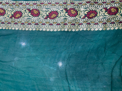 Verde Bottiglia Pekhwa Couture Pure Khaddi Chiffon Banarasi Saree