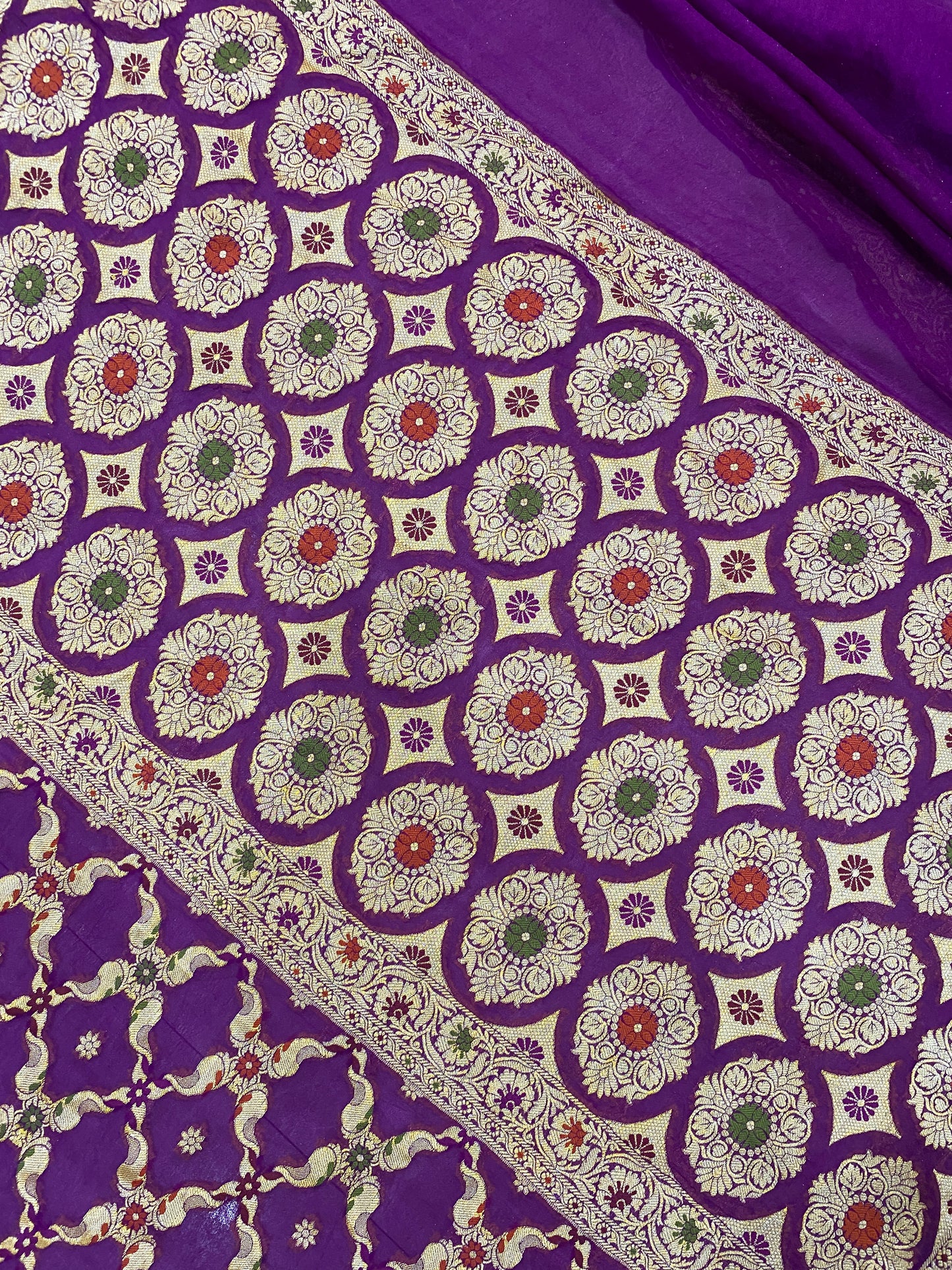 Viola Imperiale Pekhwa Couture Pure Khaddi Chiffon Banarasi Saree