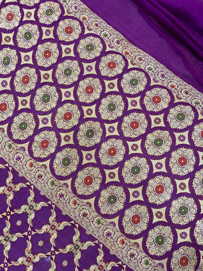 Viola Imperiale Pekhwa Couture Pure Khaddi Chiffon Banarasi Saree