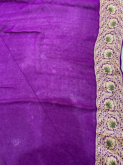 Viola Imperiale Pekhwa Couture Pure Khaddi Chiffon Banarasi Saree
