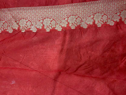 Rosso Nobile Cutwork Butis Couture Pure Mango Silk Banarasi Saree