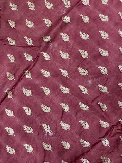 Bordò Imperiale Cutwork Butis Couture Pure Mango Silk Banarasi Saree