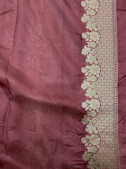 Bordò Imperiale Cutwork Butis Couture Pure Mango Silk Banarasi Saree
