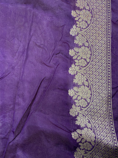 Viola Preziosa Cutwork Butis Couture Pure Mango Silk Banarasi Saree